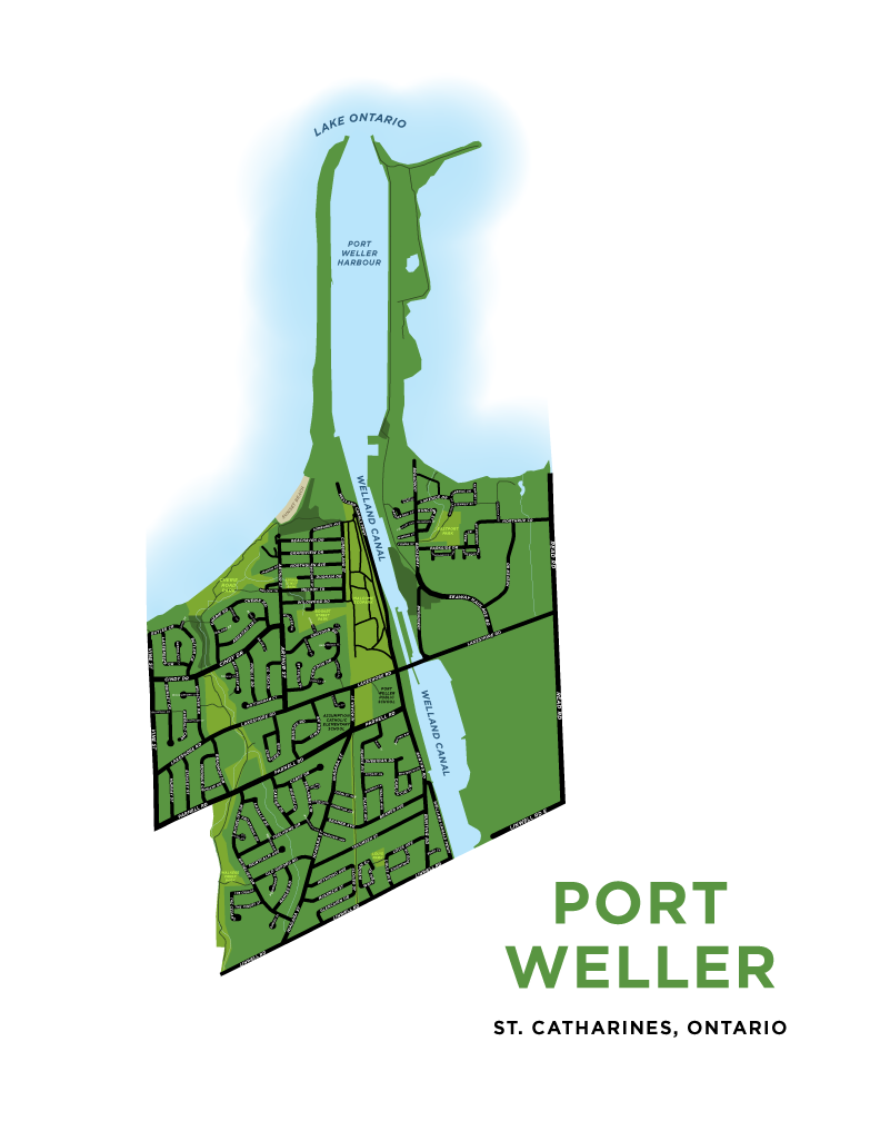 Port Weller Map Print