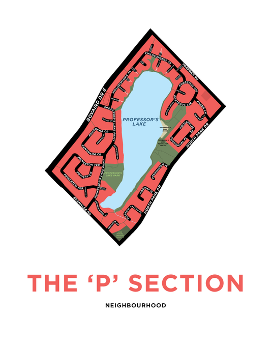 P Section Neighbourhood Map Print