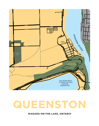 Queenston Map Print (Niagara-On-The-Lake)