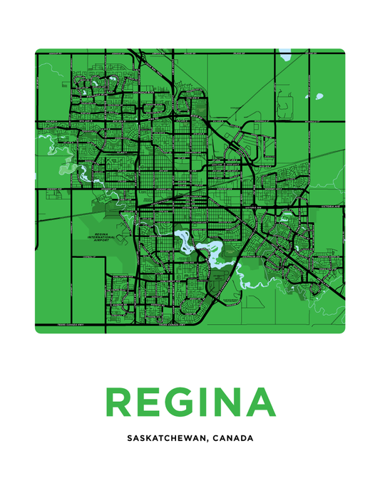 Regina Map Print