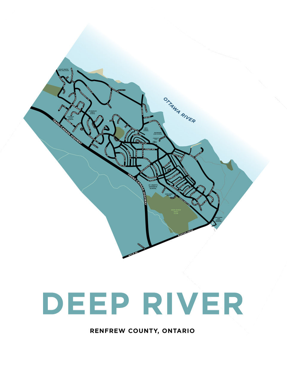 Deep River Map Print