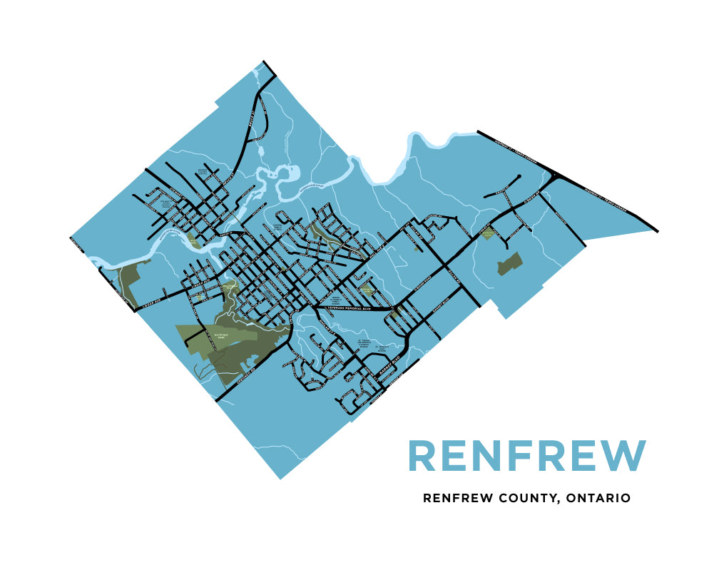 Renfrew Map Print