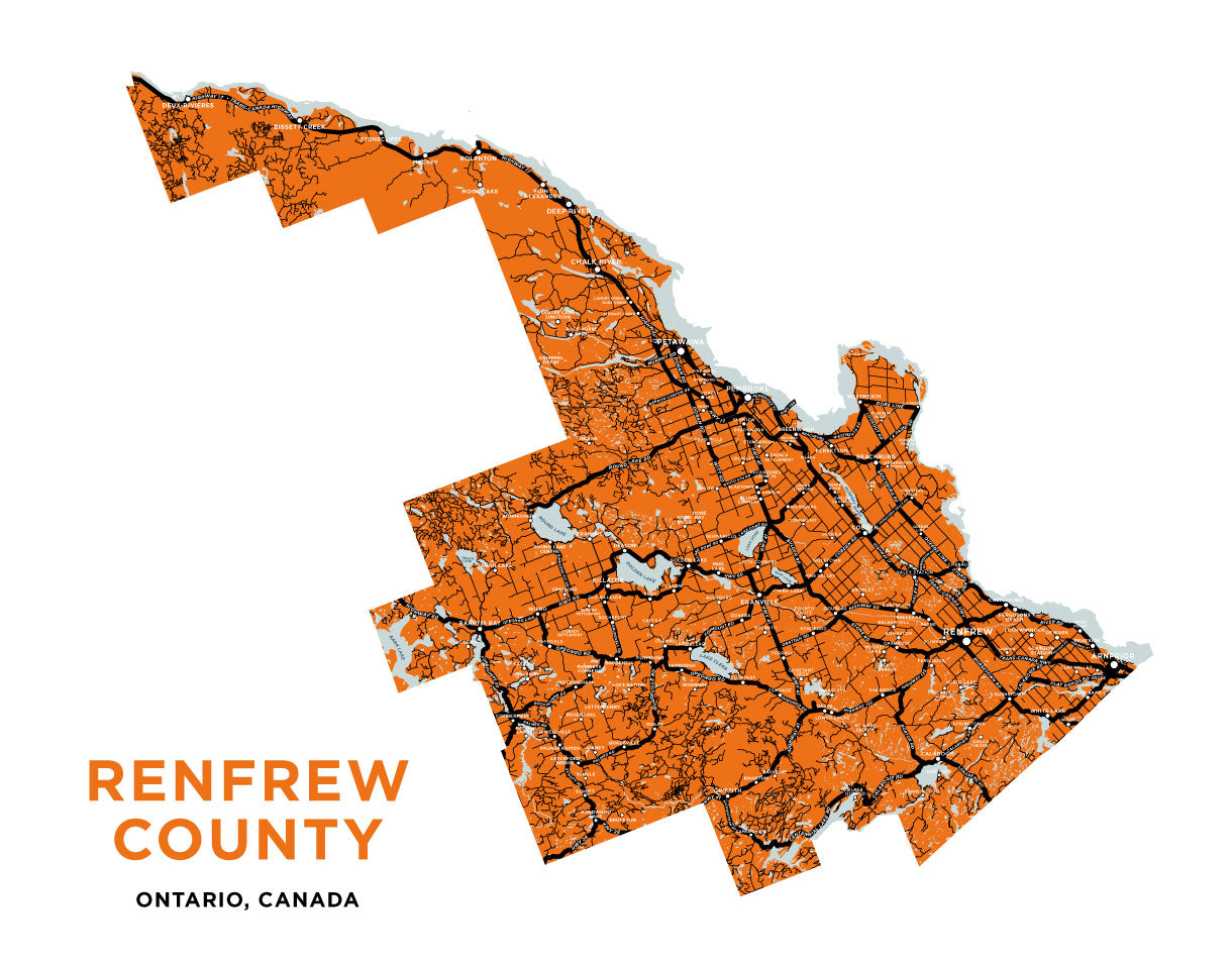 Renfrew County Map Print