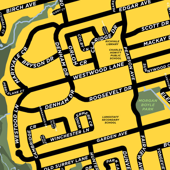 South Richvale Neighbourhood Map Print (Richmond Hill)