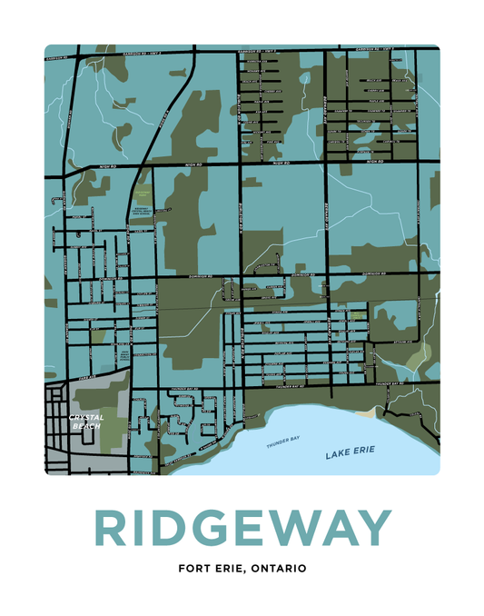Ridgeway Map Print