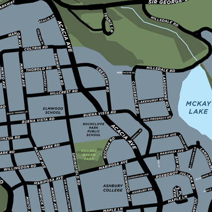 Rockcliffe Park Neighbourhood Map Print