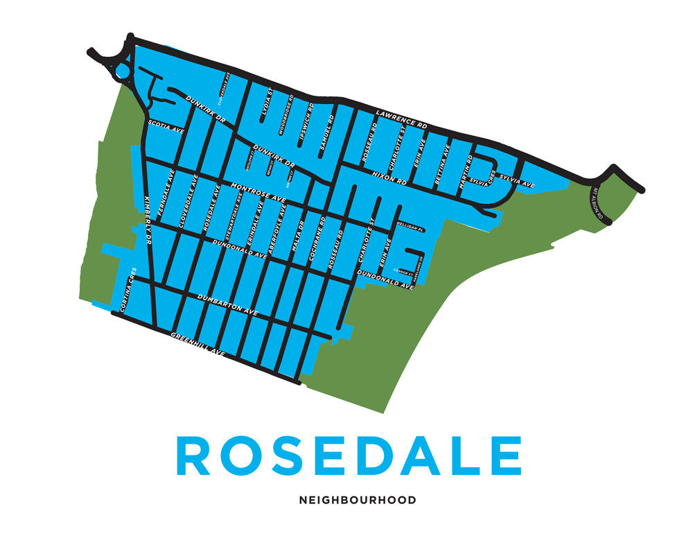 Rosedale Neighbourhood Map (Hamilton) – Jelly Brothers