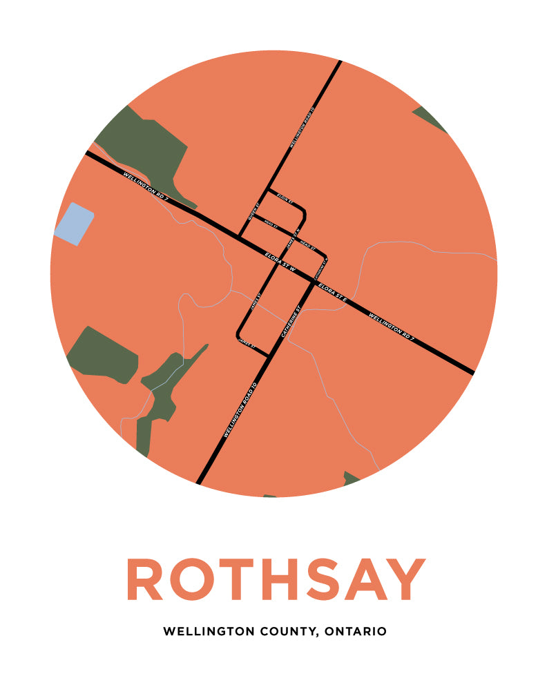 Rothsay Map Print