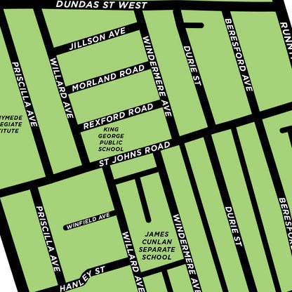 Runnymede Neighbourhood Map Print