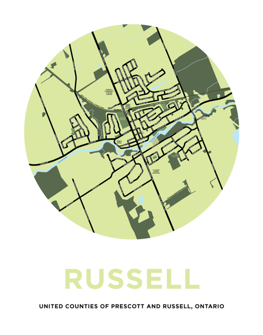 Russell Map Print