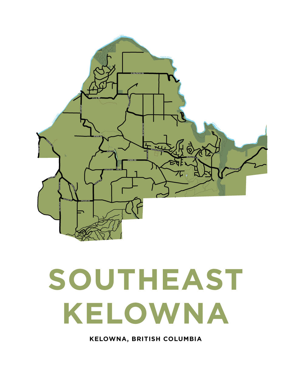 Southeast Kelowna Map Print