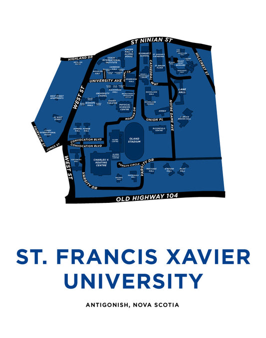 St. Francis Xavier University Map Print