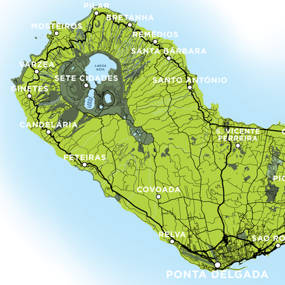 San Miguel Island Map Print