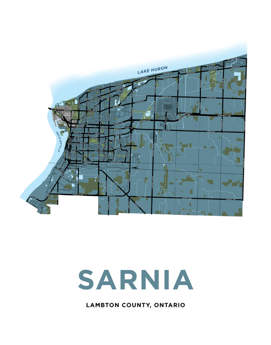 Sarnia Map Print