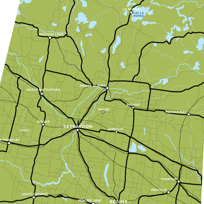 Saskatchewan Map Print