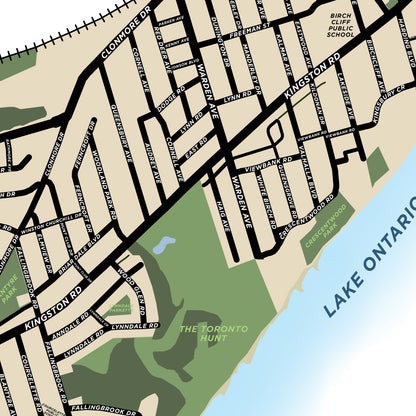 Birch Cliff Neighbourhood Map Print