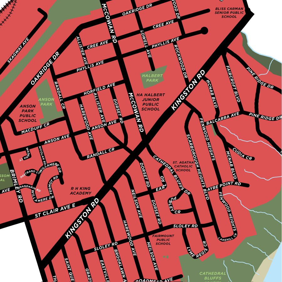 Cliffcrest Neighbourhood Map