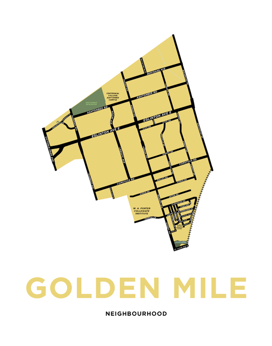 Golden Mile Neighbourhood Map Print