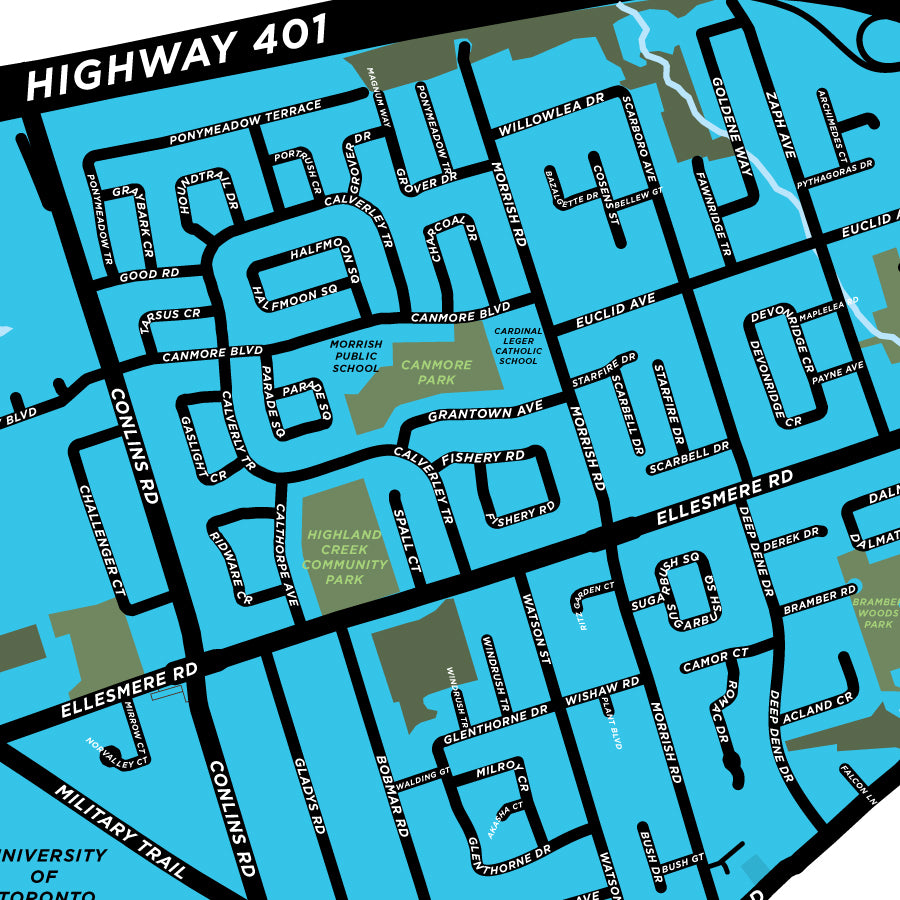 Highland Creek Neighbourhood Map Print