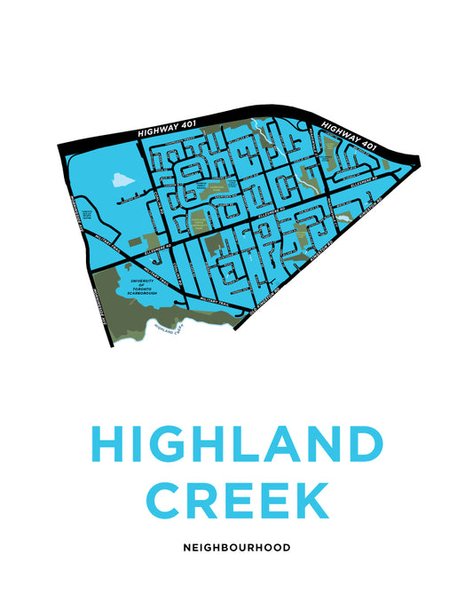 Highland Creek Neighbourhood Map Print