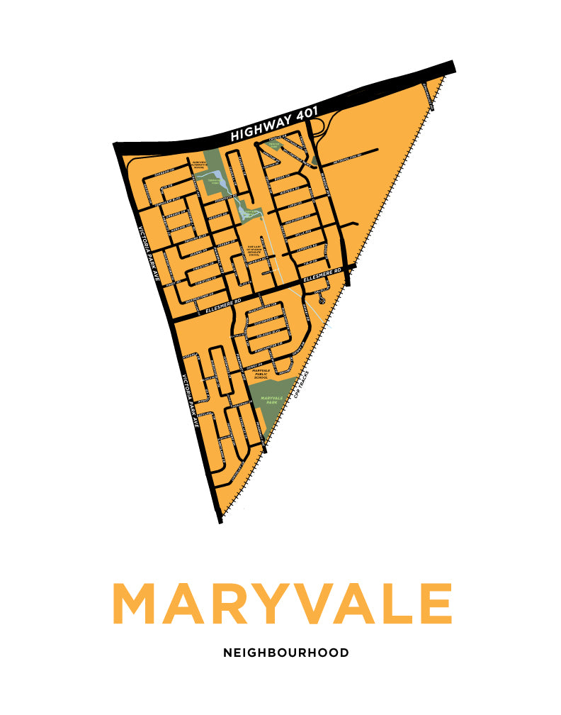Maryvale Neighbourhood Map Print Jelly Brothers