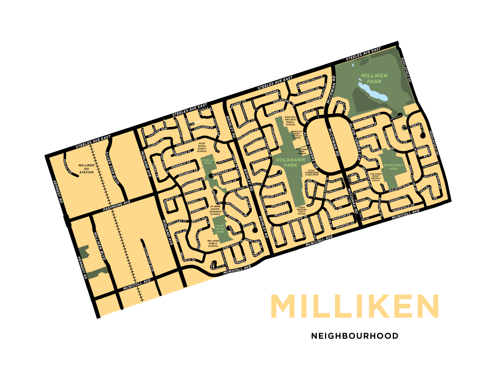 Milliken Neighbourhood Map Print (Scarborough)