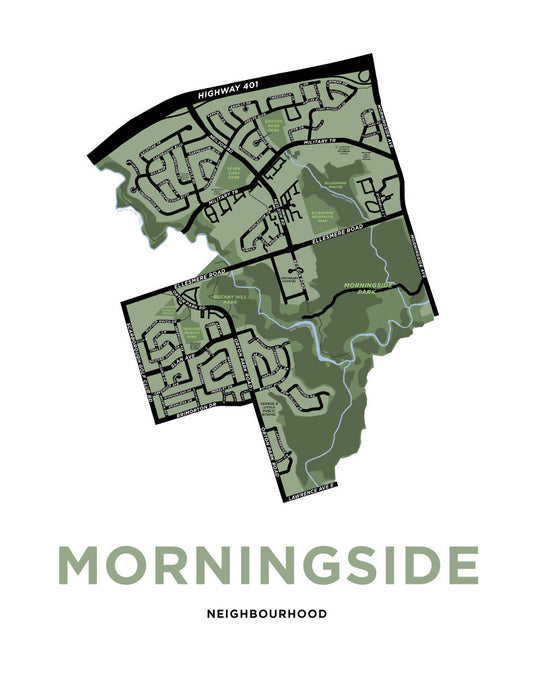 Morningside Neighbourhood Map Print