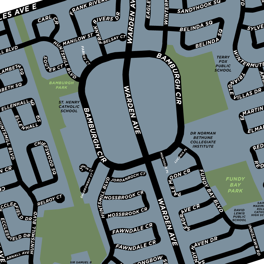 Steeles Neighbourhood Map Print