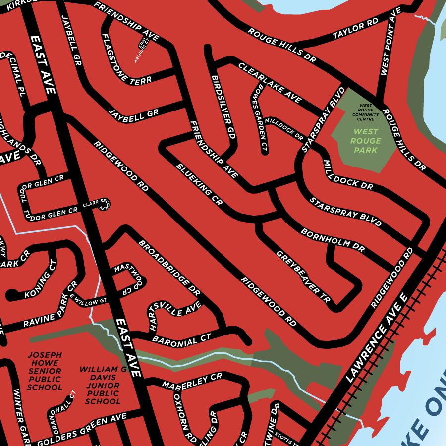 West Rouge Neighbourhood Map Print