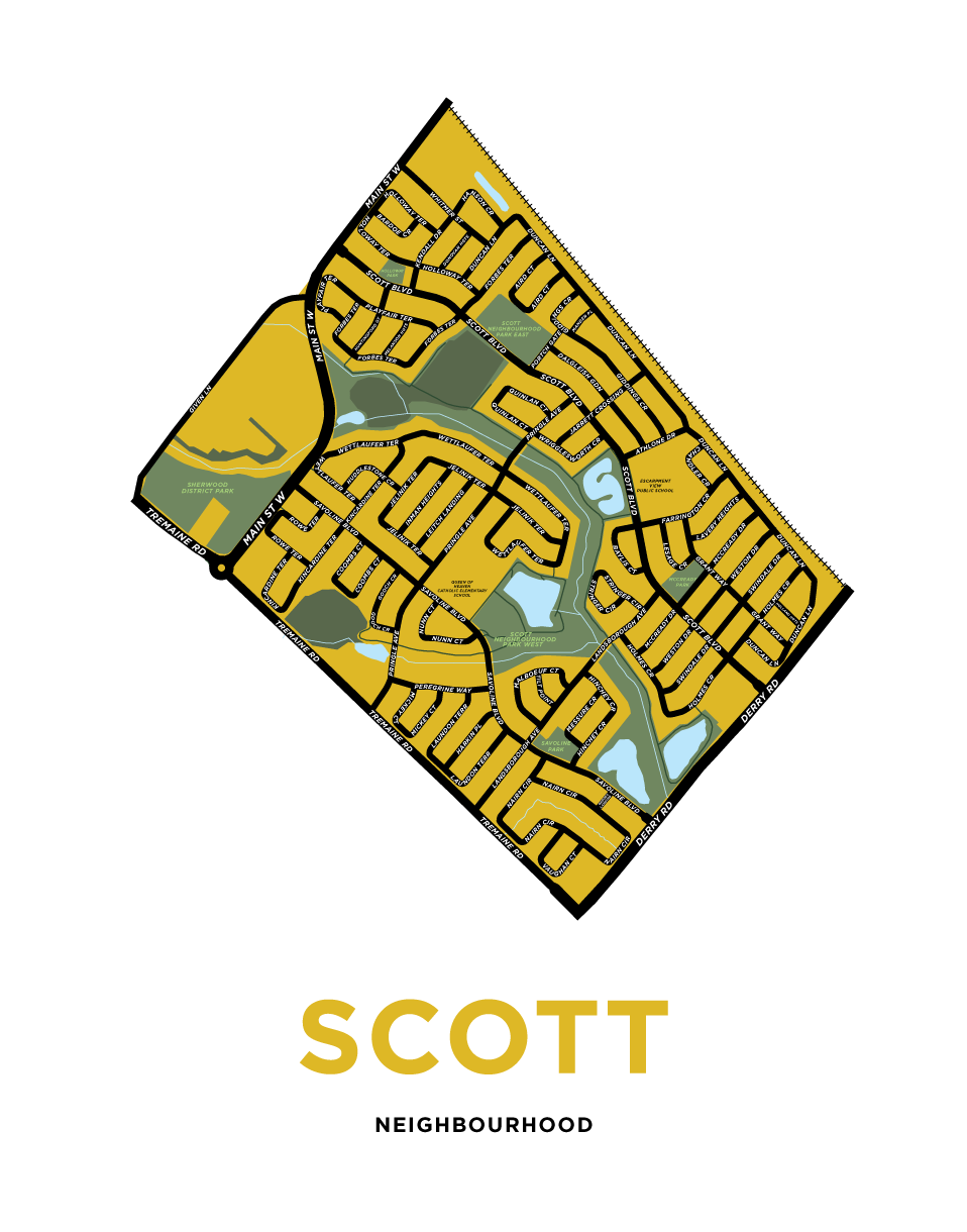 Scott Neighbourhood Map Print – Jelly Brothers