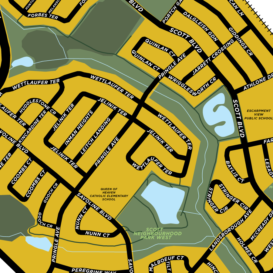 Scott Neighbourhood Map Print
