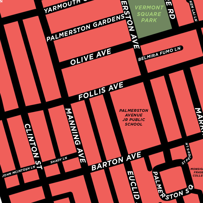 Seaton Village Neighbourhood Map Print