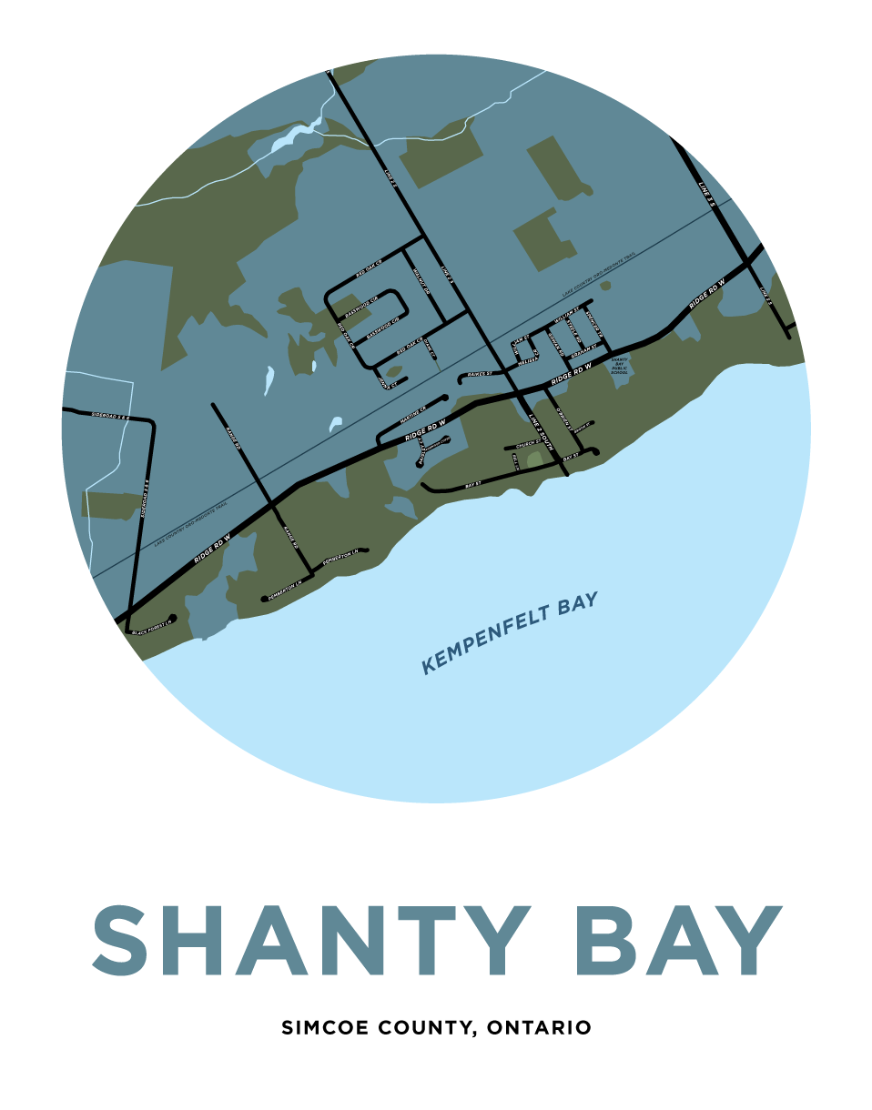 Shanty Bay Map Print