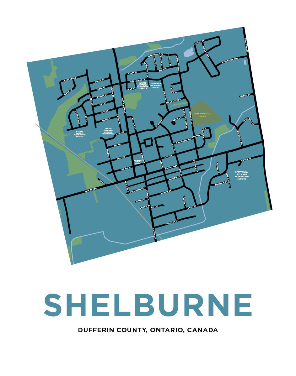 Shelburne Map Print