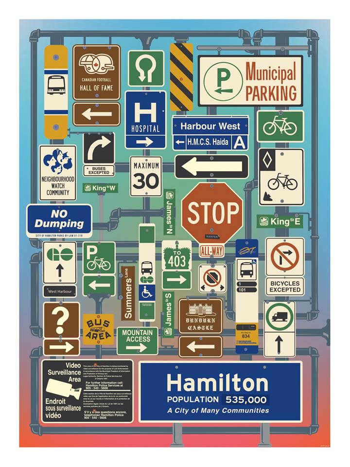 Hamilton Signs Print
