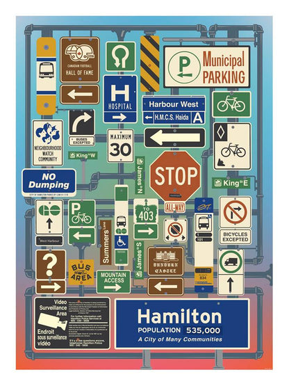 Hamilton Signs Print