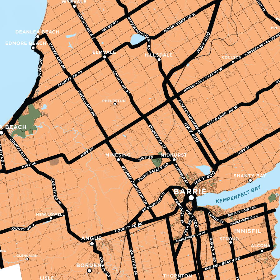 Simcoe County Map Print – Jelly Brothers