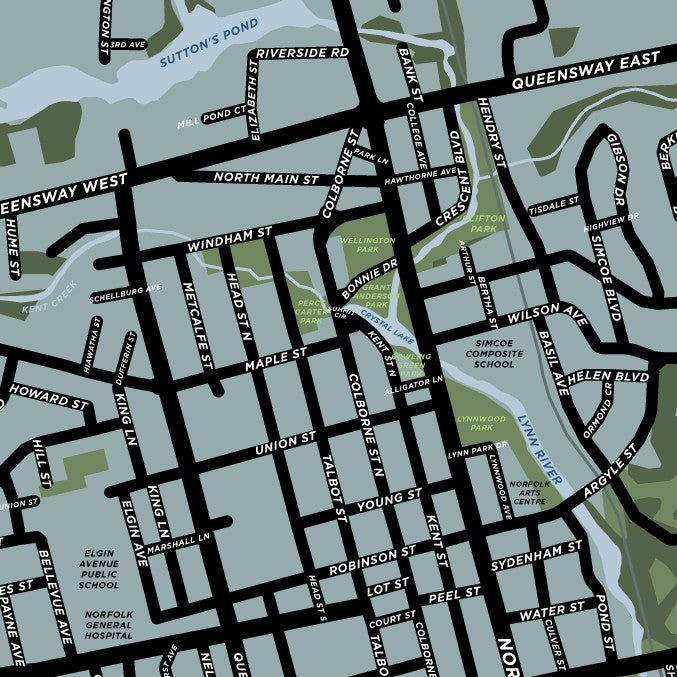 Simcoe Map Print