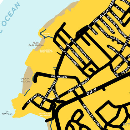 Sosúa, Puerto Plata, Dominican Republic Map Print