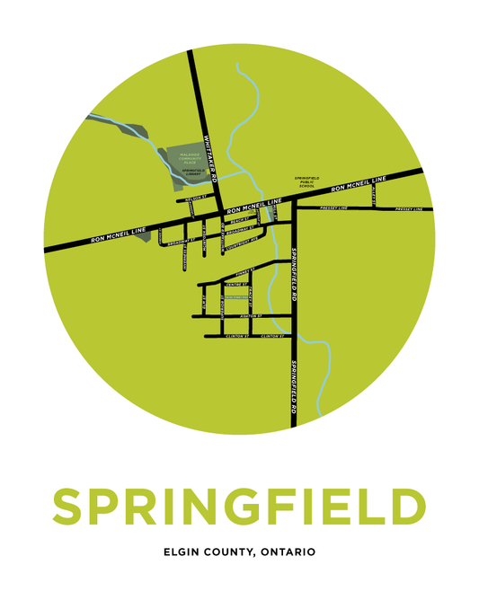 Springfield Map Print