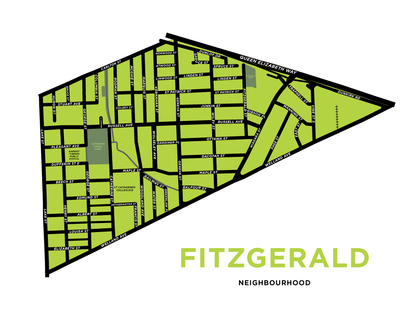 Fitzgerald Neighbourhood Map Print