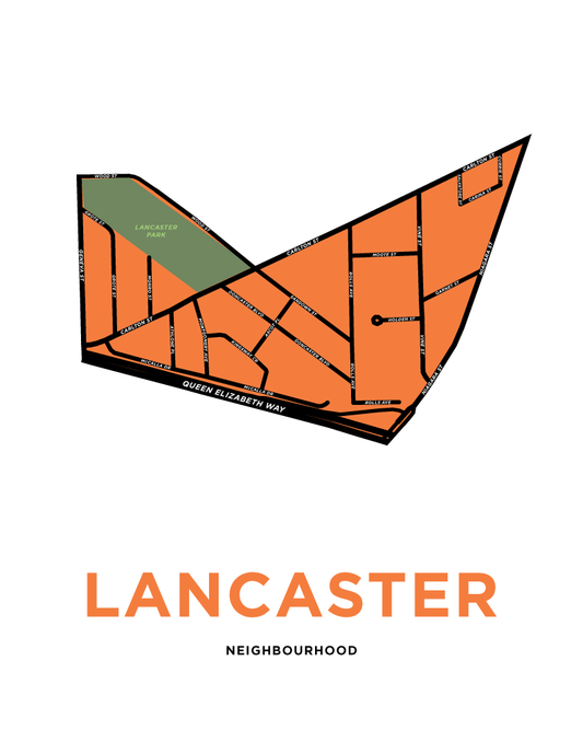 Lancaster Neighbourhood Map Print