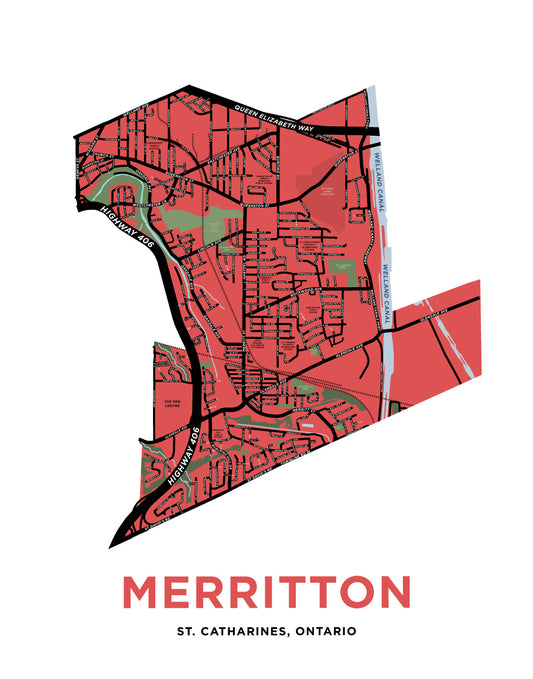Merritton Ward Map Print