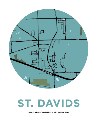 St. David's Map Print