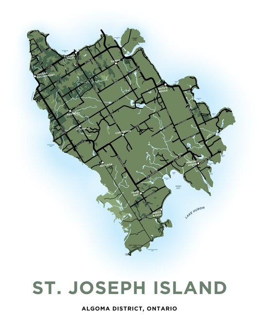 St. Joseph Island Map Print