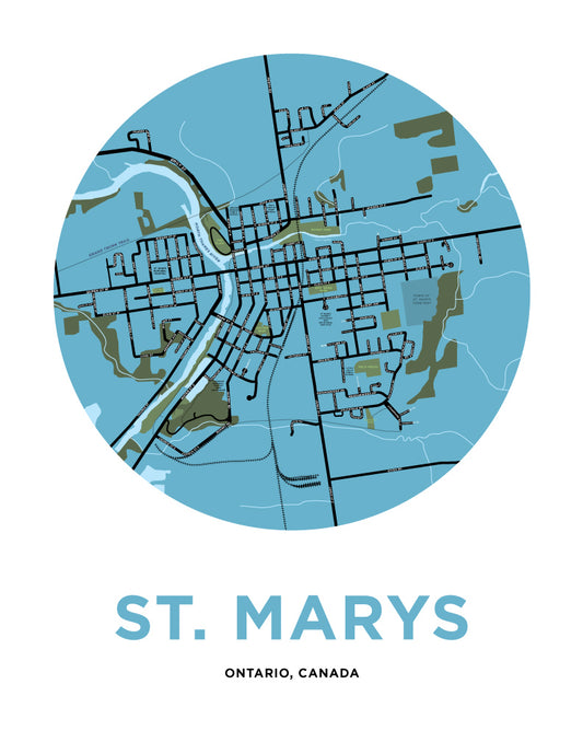 St Marys Map Print