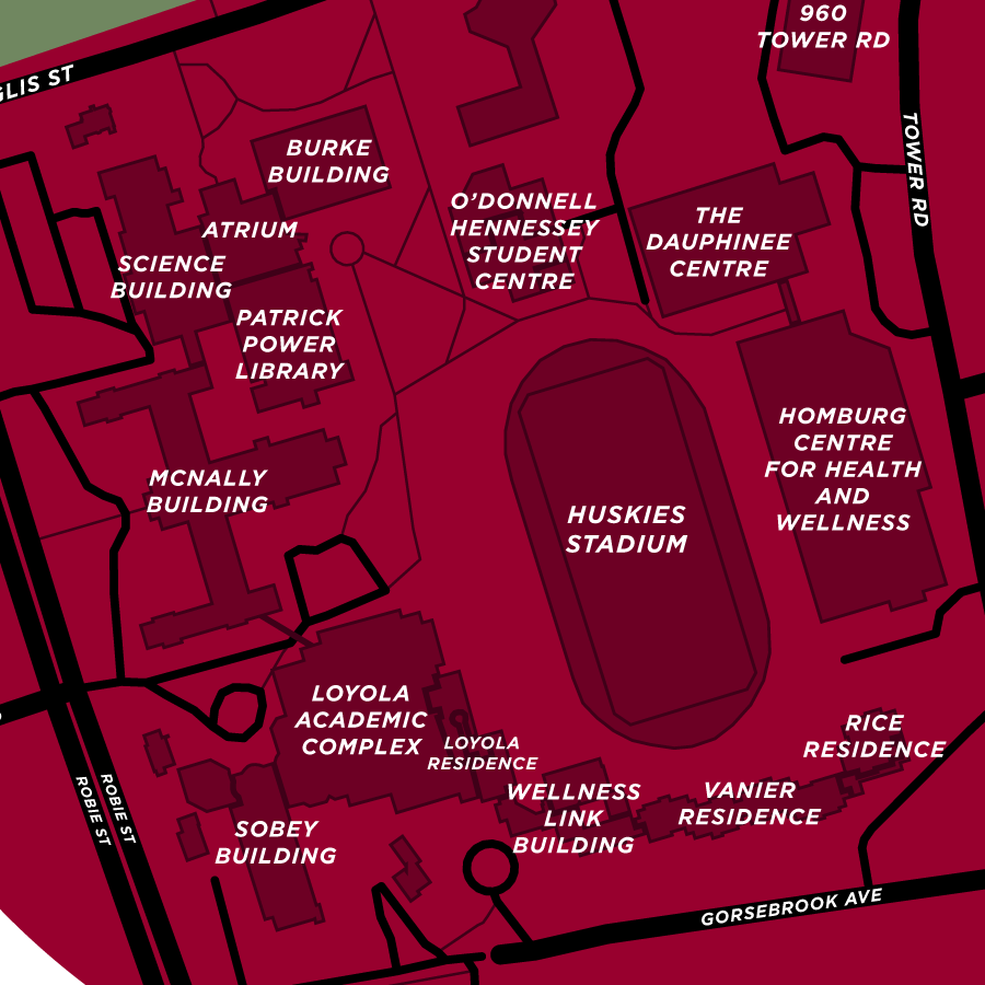 Saint Mary's University Campus Map Print