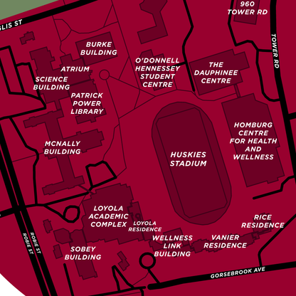 Saint Mary's University Campus Map Print