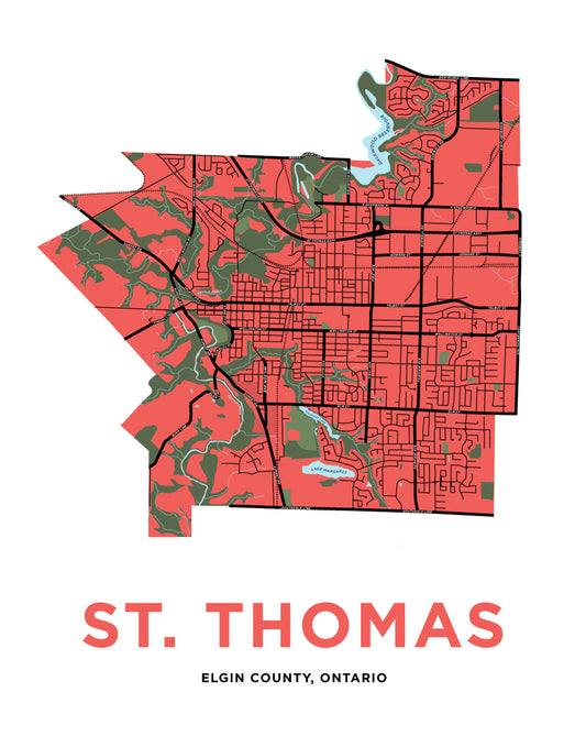 St. Thomas Map Print