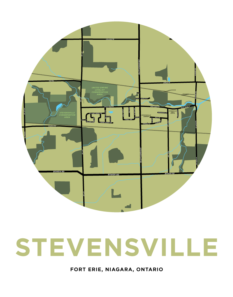 Stevensville Map Print